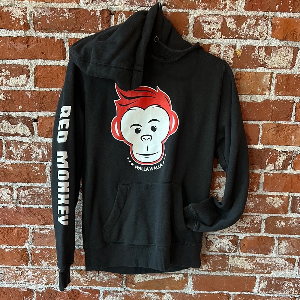 Red Monkey Black Hoodie